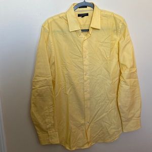 Banana Republic Grant Fit yellow Dress Shirt with white stripes
